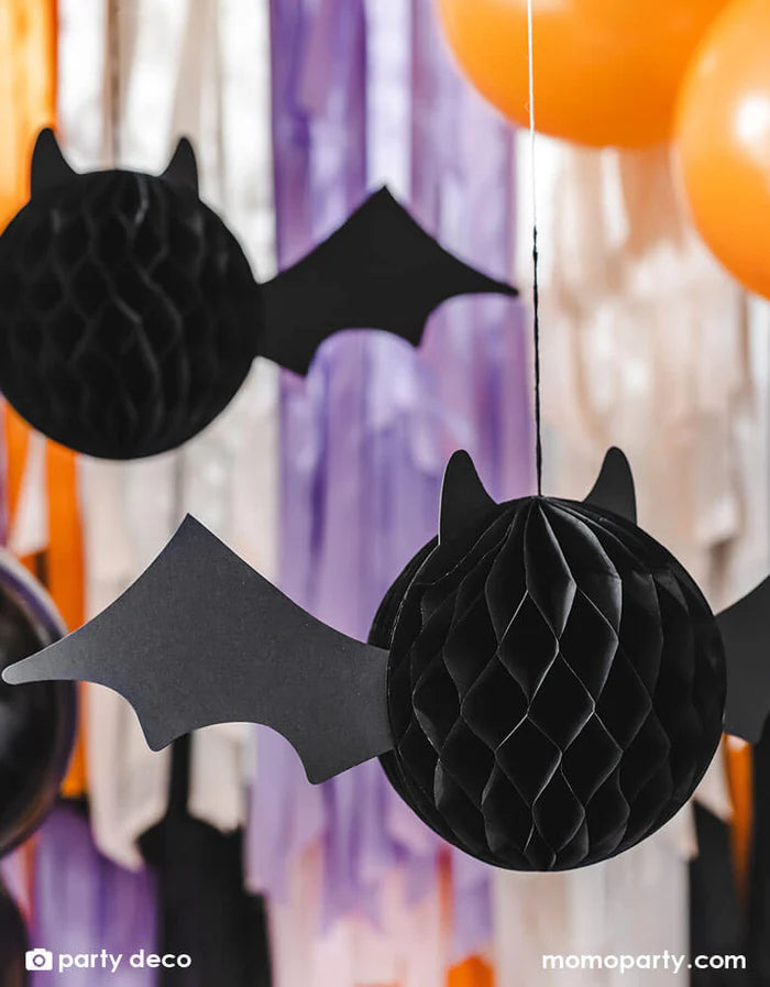 Halloween Bat Honeycomb Hanging Decorations 3ct