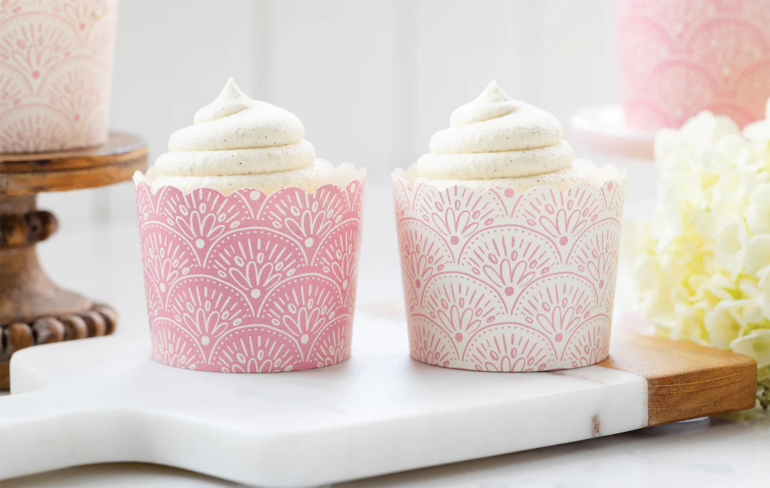 Pink Wave Pattern Baking Cup