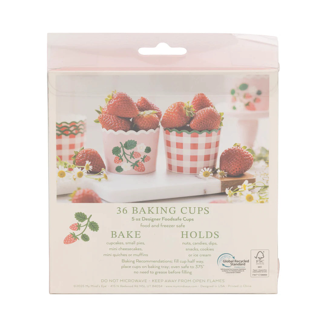 Strawberry Gingham Baking Cup Regular price