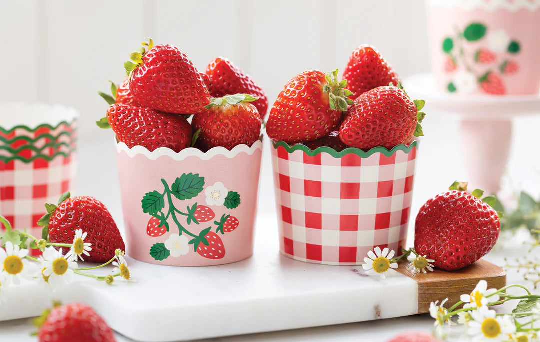 Strawberry Gingham Baking Cup Regular price