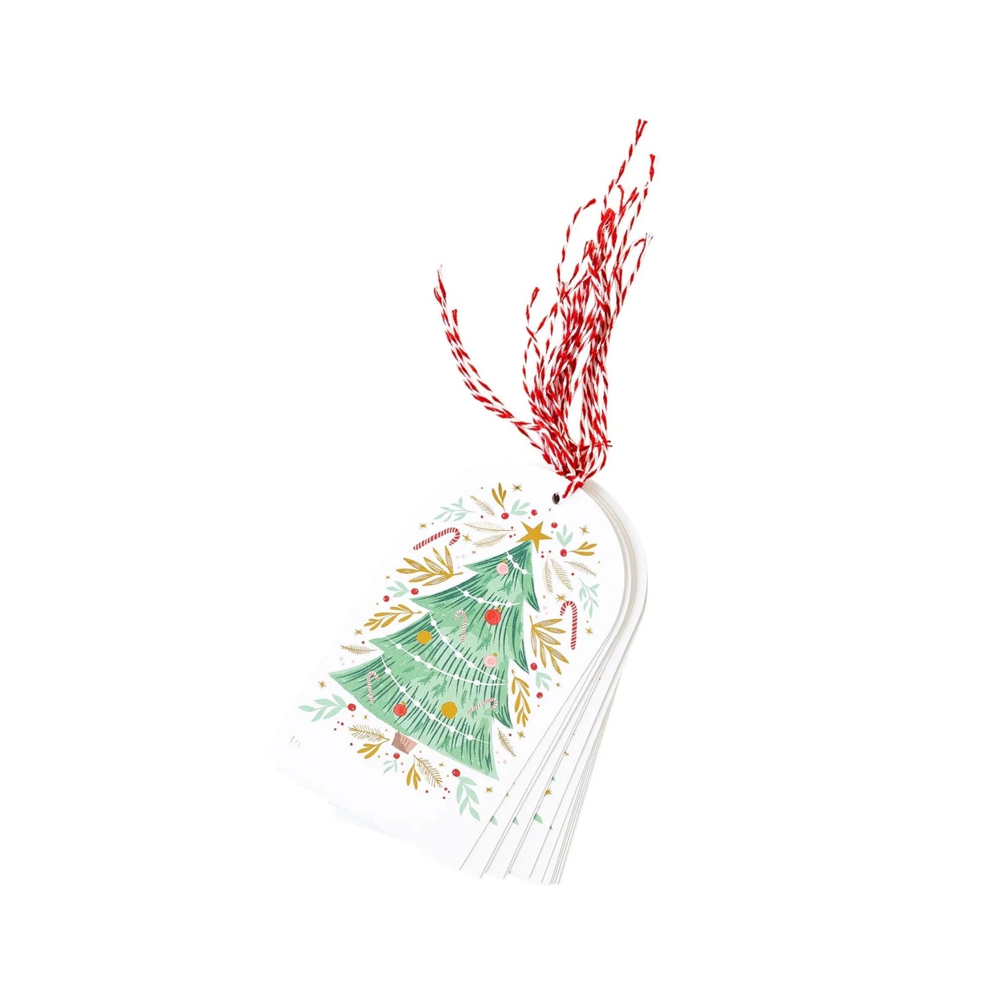 Golden Christmas Tree Over-Sized Tags