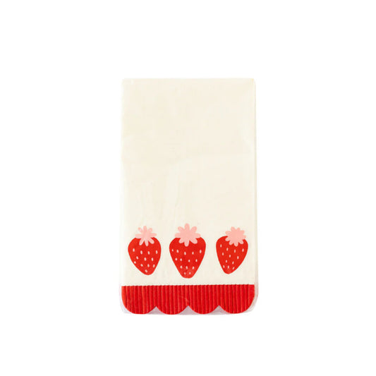 Berry Fringe Scallop Guest Towel