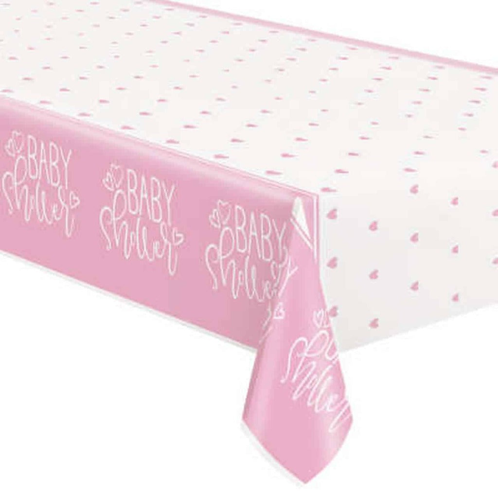Mantel Baby Shower Corazones Rosados