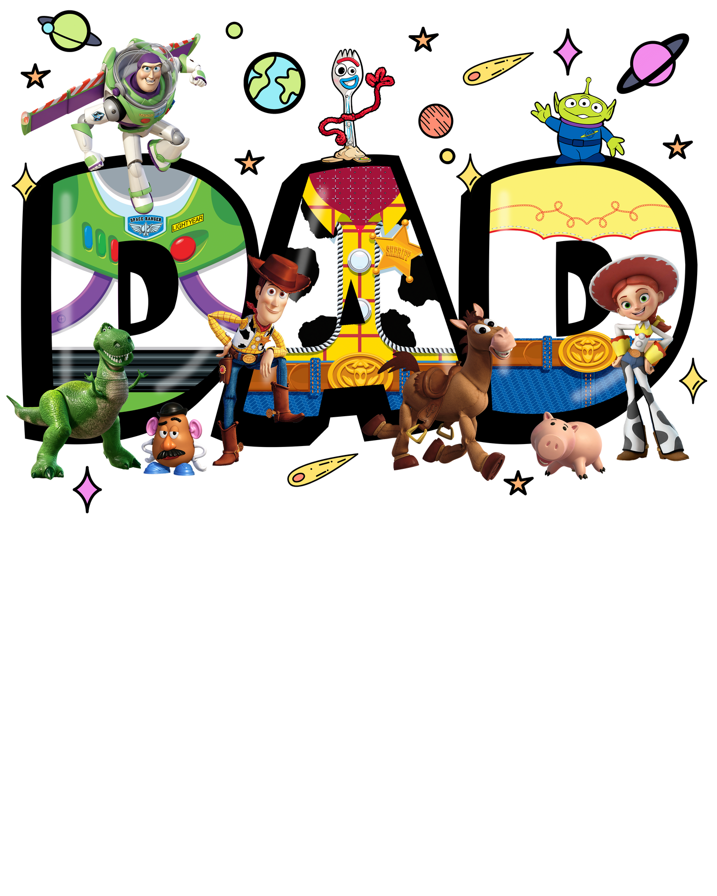 Personlized DAD Tee - 12 Themes