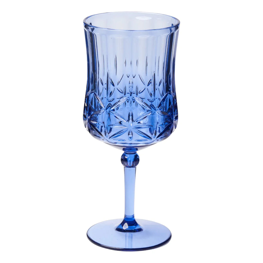 Vino Clásico Sin Tallo | Azul | 16 onzas