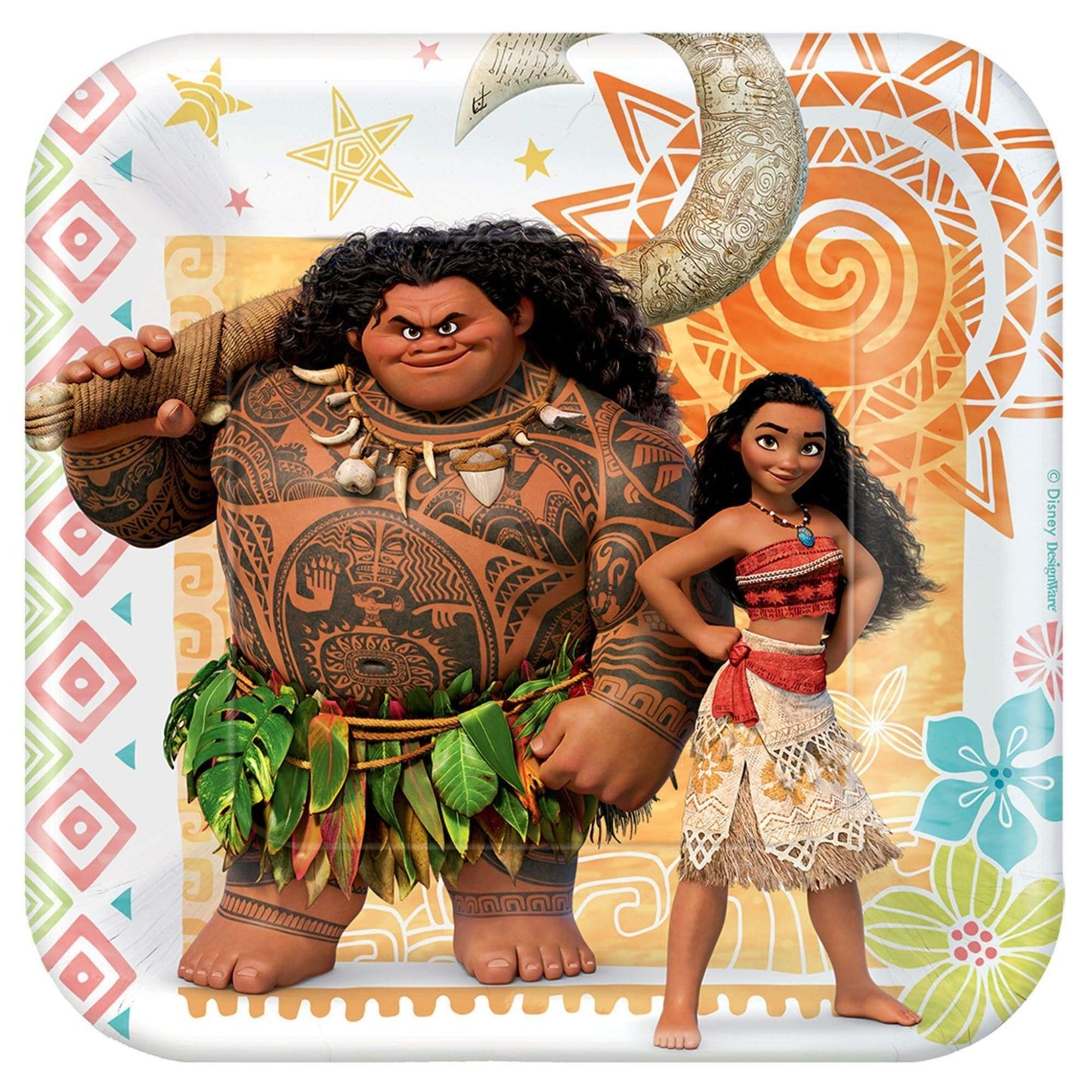 Moana 7in Square Plates