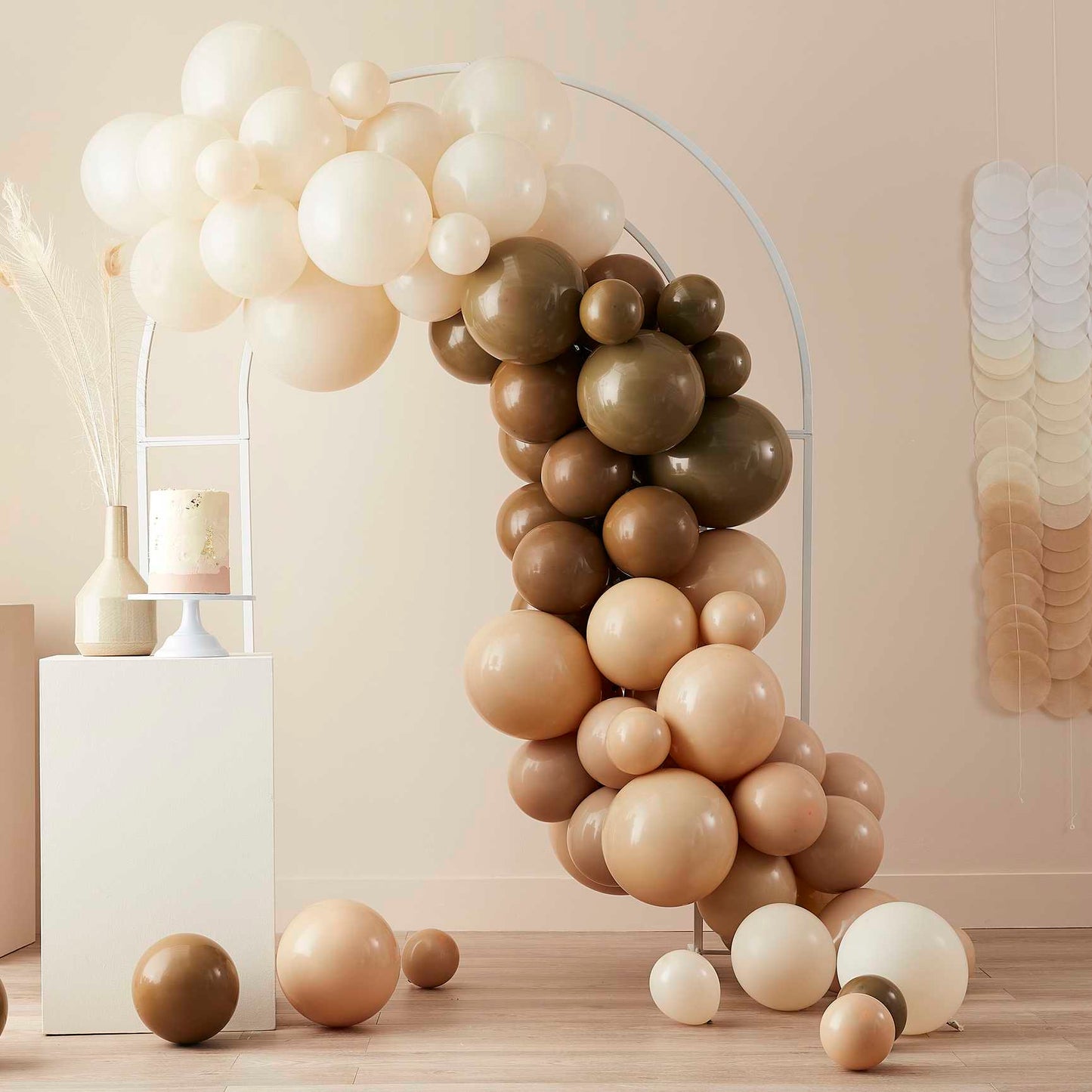 Nude and Brown Balloon Arch Kit