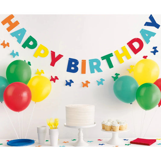 Colourful Balloon Dog  Decoration Kit