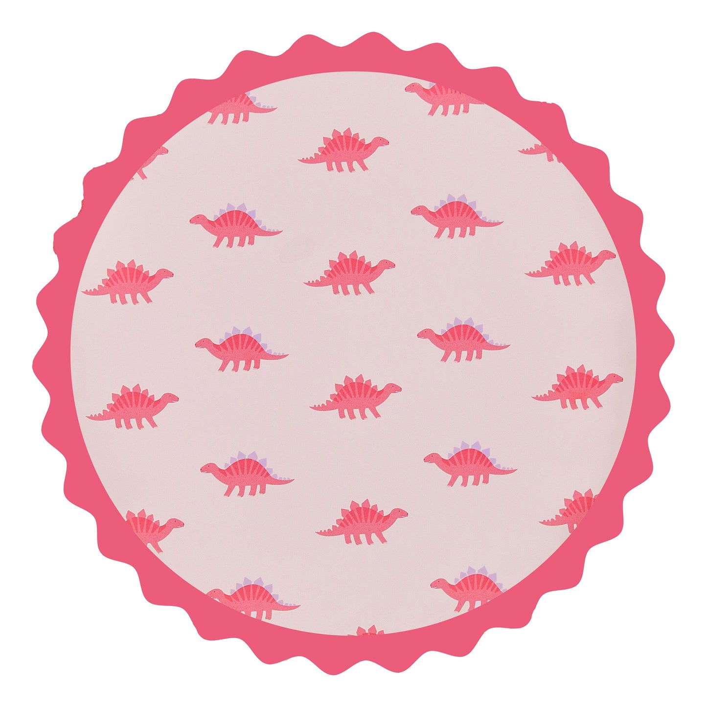 Pink Dinosaur Print Paper Plates 8ct