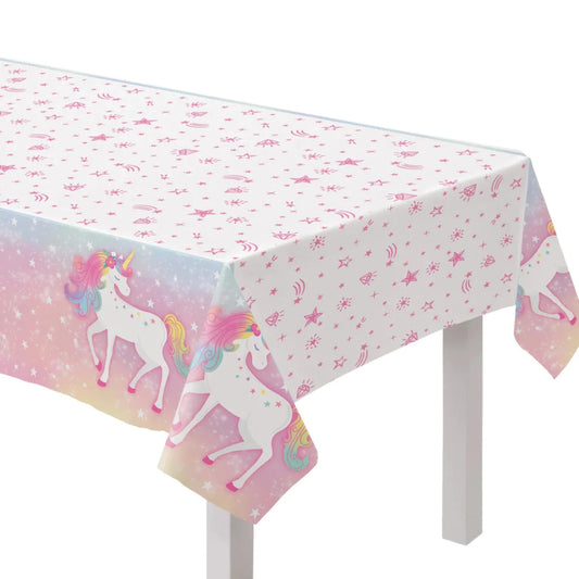 Mantel de plástico de unicornio.