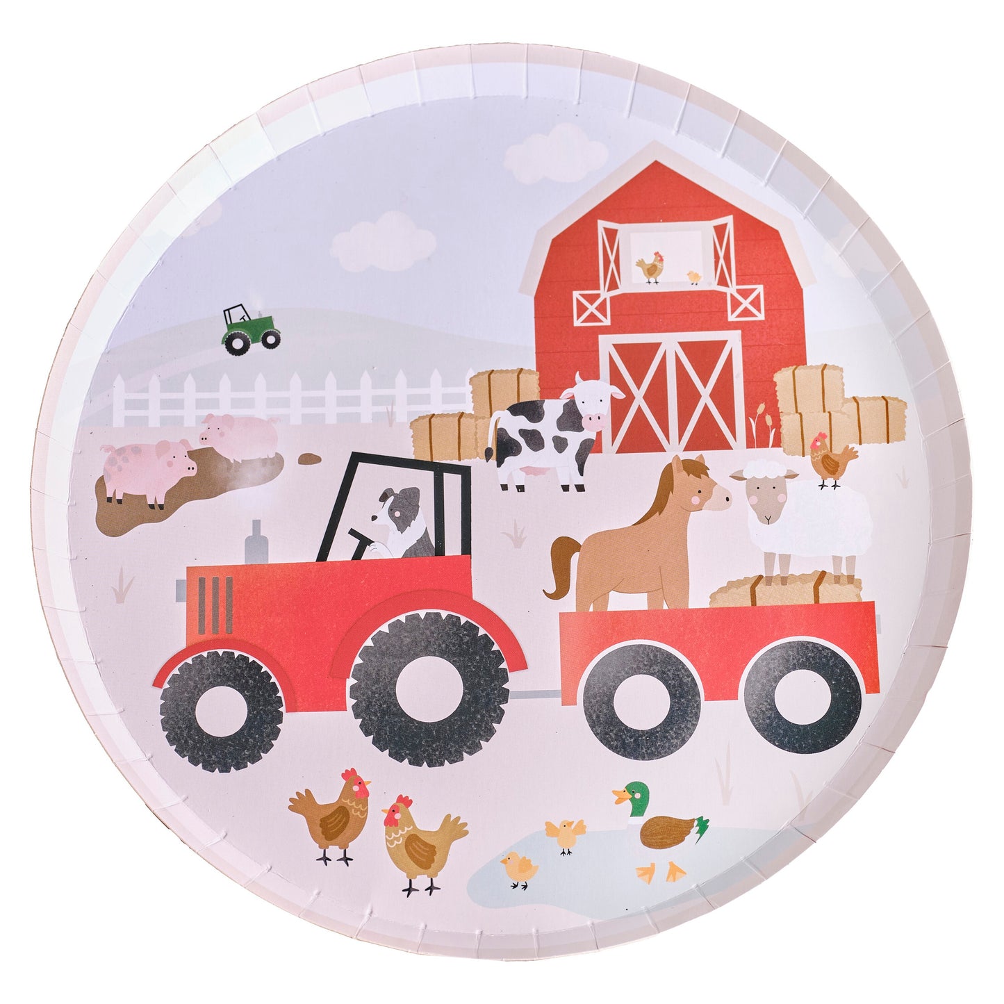 Farm Animals Paper Party Plates 8ct