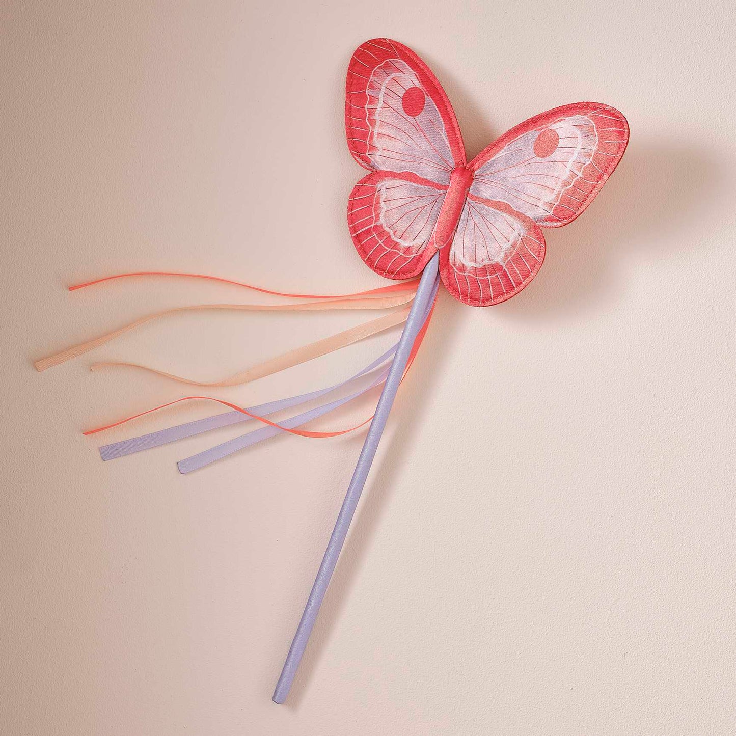 Red and Lilac Butterfly Wand