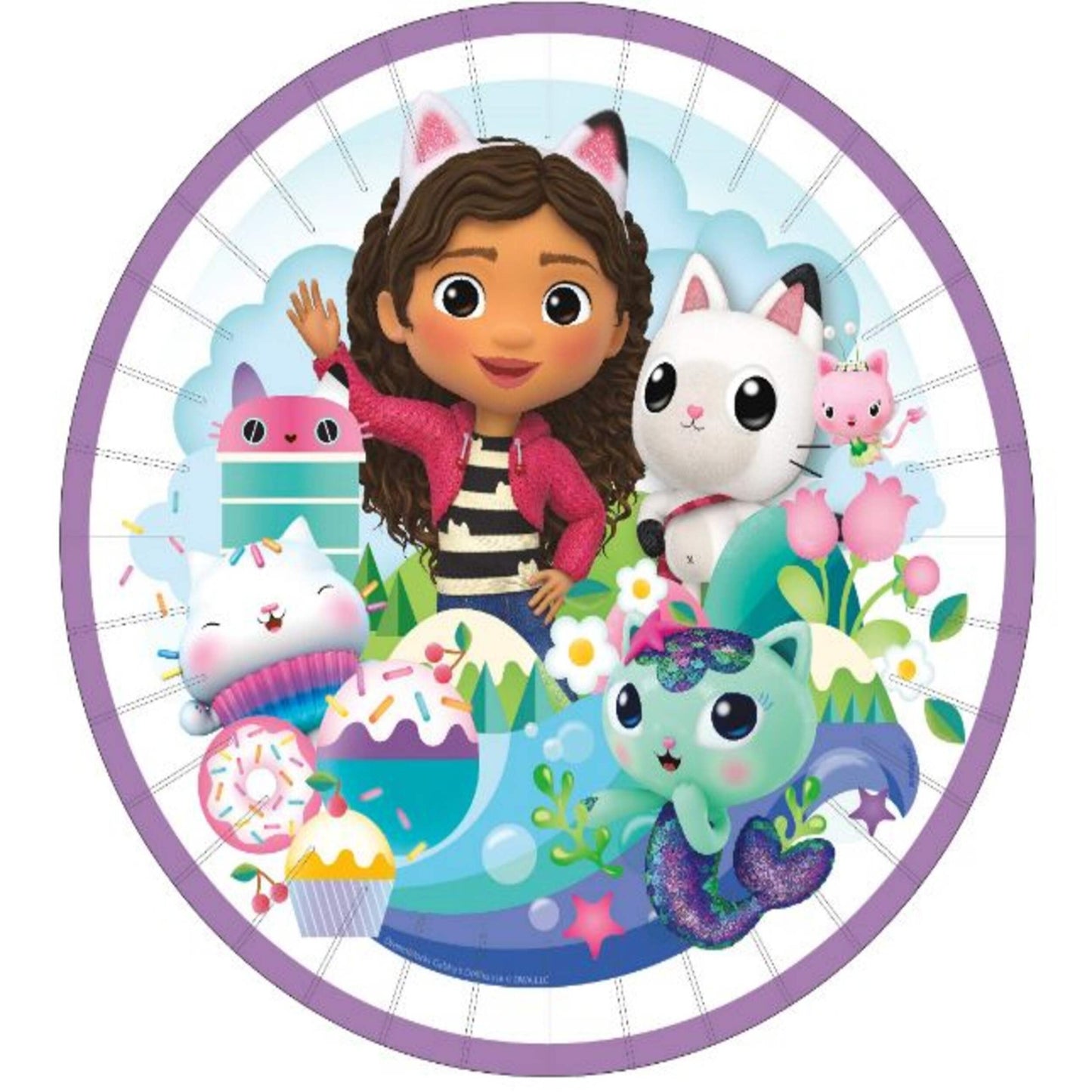 Gabby's Dollhouse Round Paper Lunch Plates