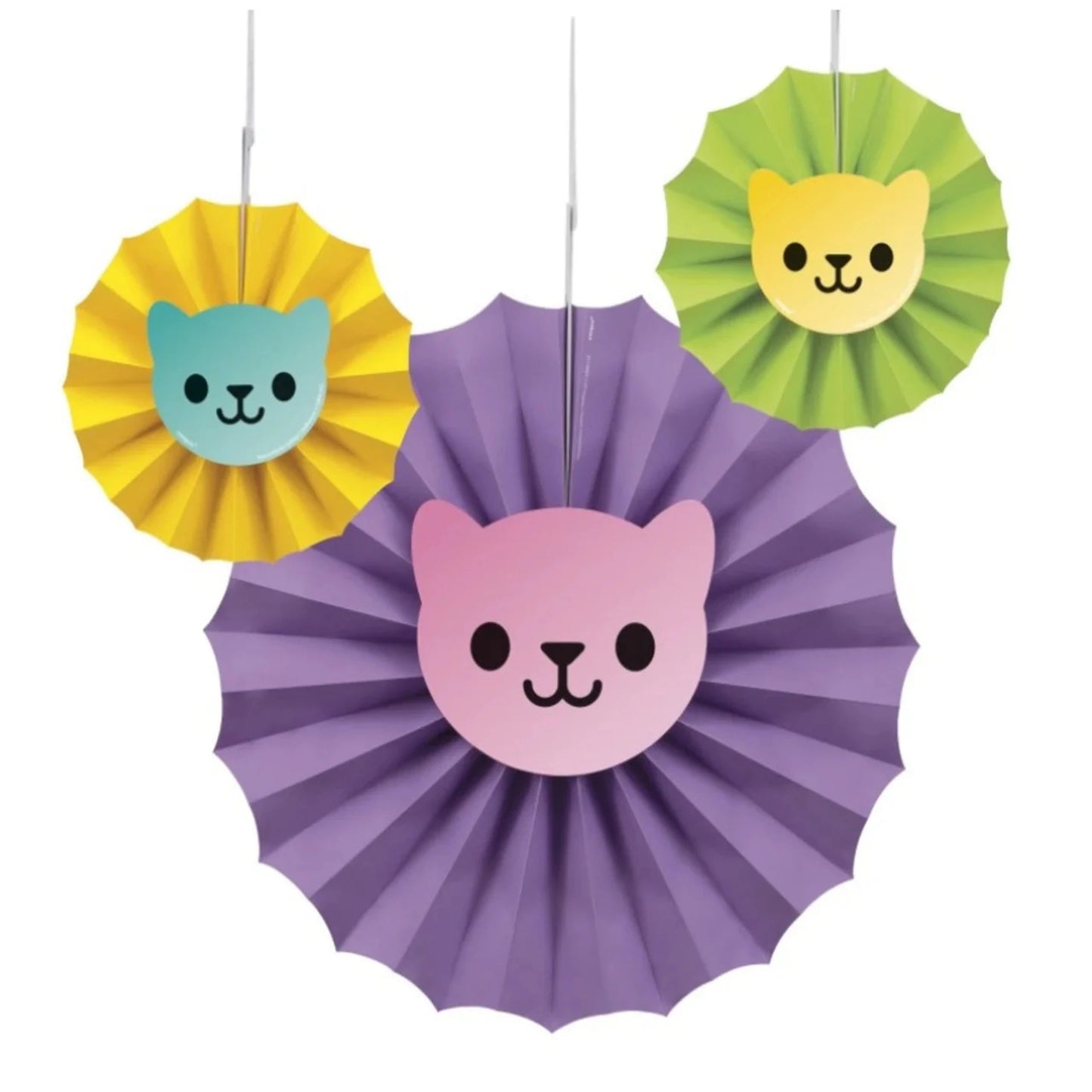 Gabby's Dollhouse Paper Fan Decorations