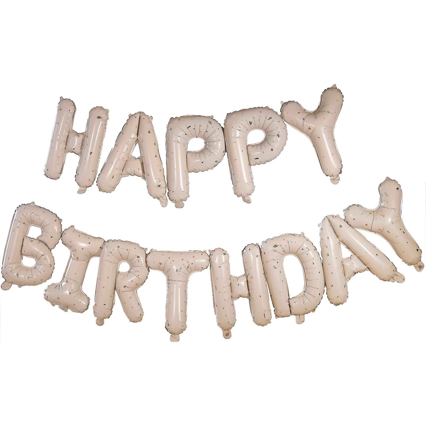Nude and Gold Speckle Balloon Bunting
