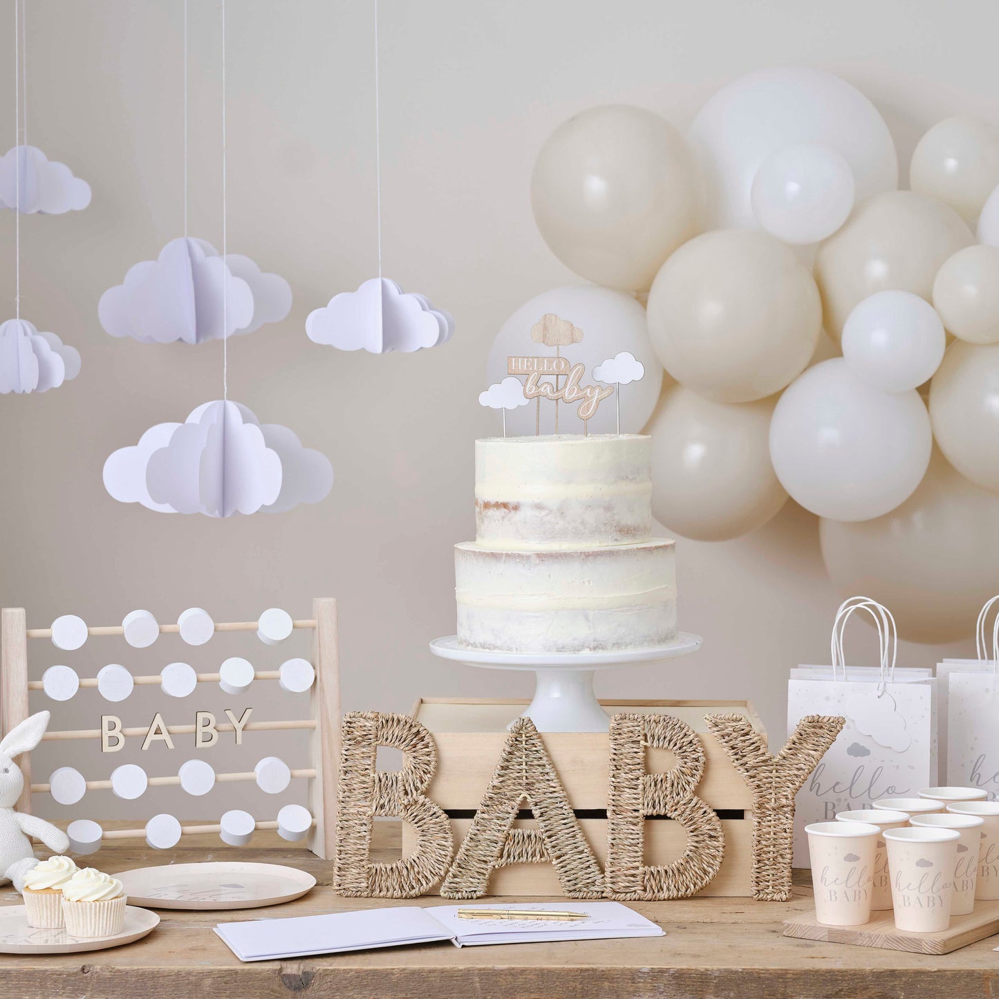 Cloud Baby Shower Gift Bags