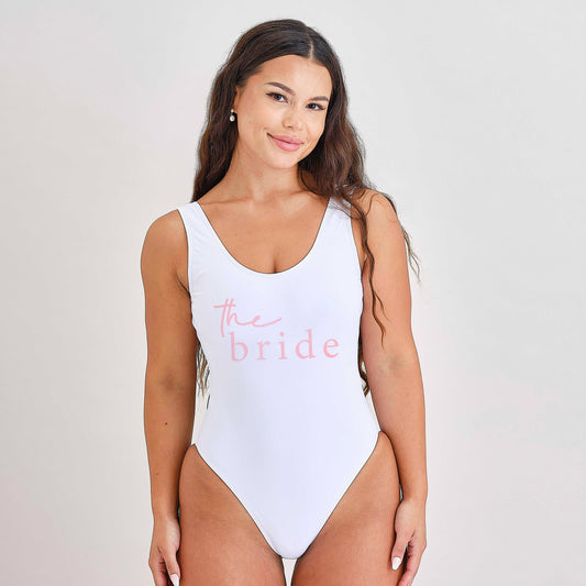 The Bride White & Pink Swimsuit - Large