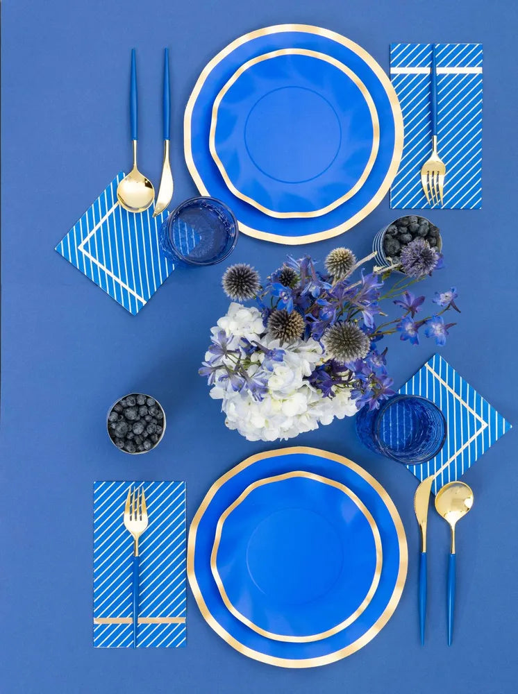 Solid Blue Dinner Plates, 8-pk