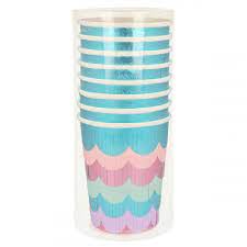 Copas con flecos festoneados de sirena