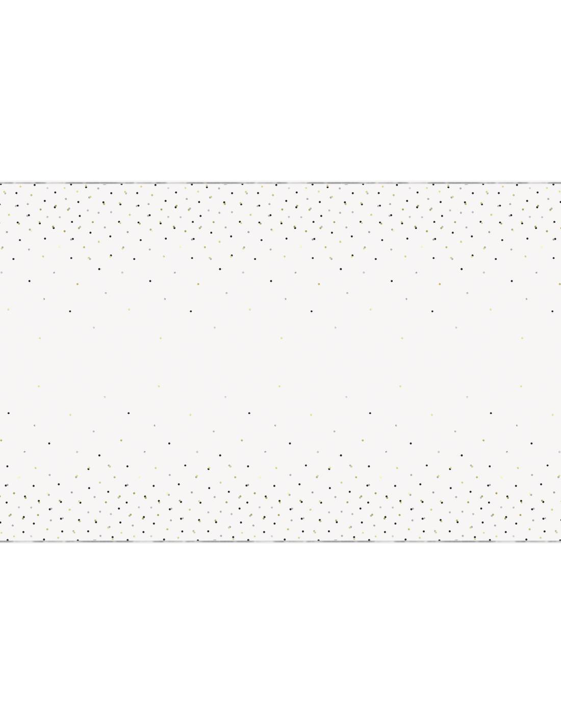 Modern Gold Confetti Rectangular Foil Table Cover 54" x 84"