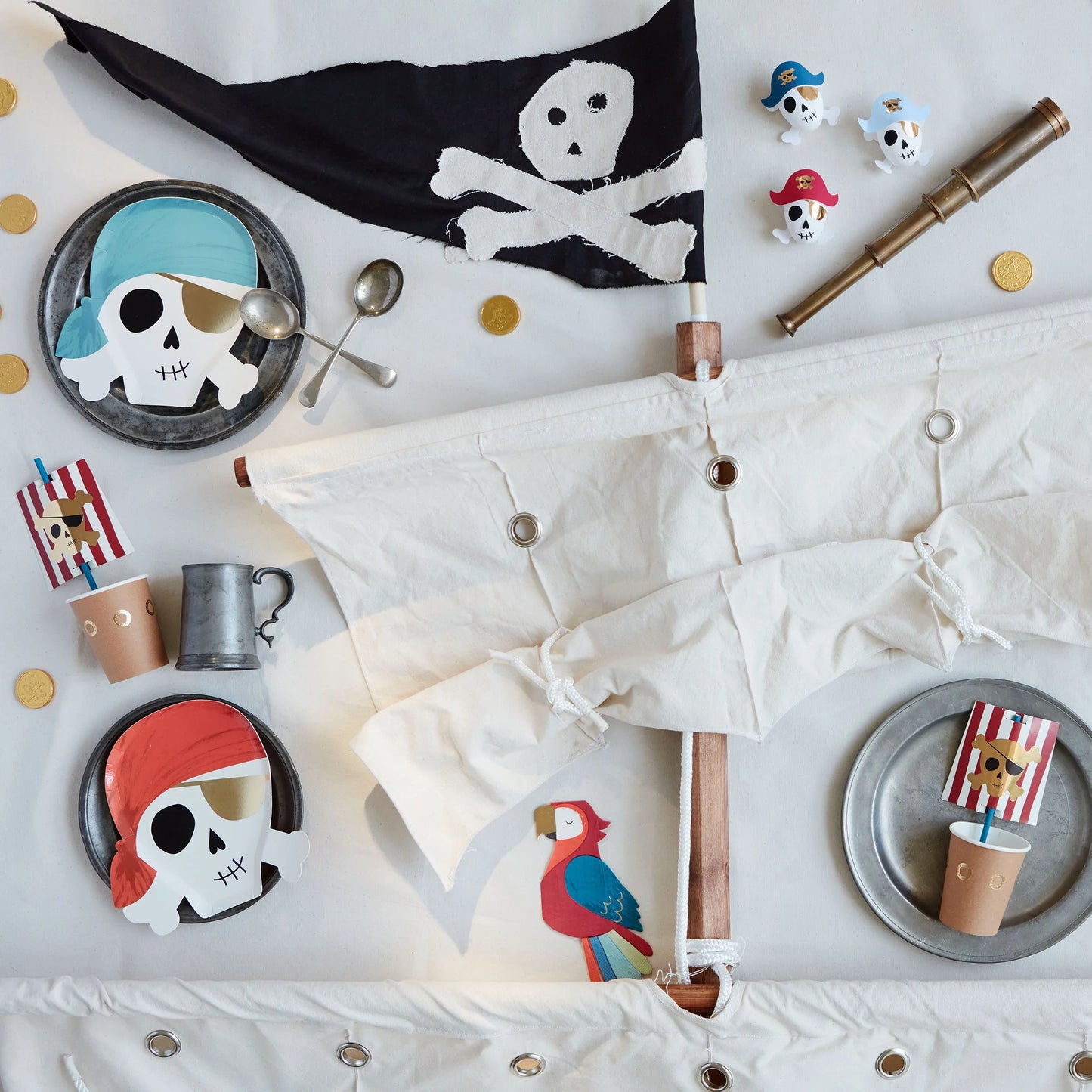 Pirate Party Cups And Straws