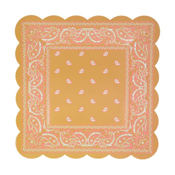 Western Bandana Square Plates (x 8)