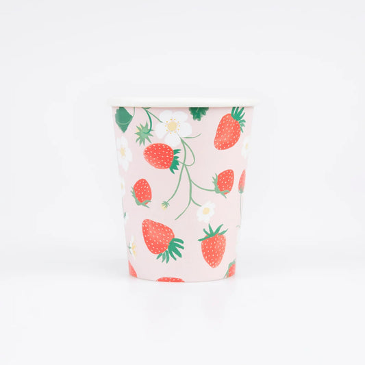 Strawberry Pattern Cups (x 8)