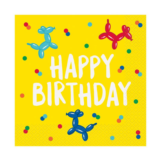 Balloon Dog Birthday Luncheon Napkins