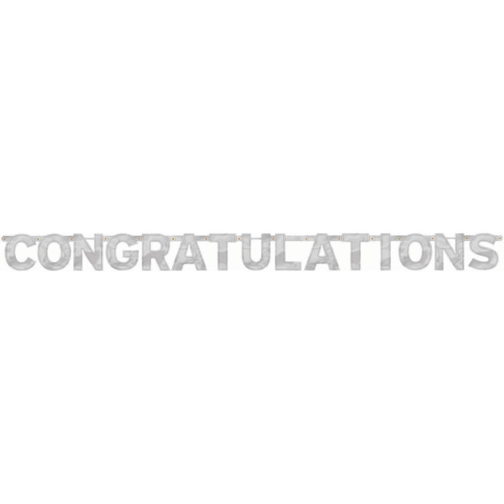 Congratulations" Large Foil Letter Banner