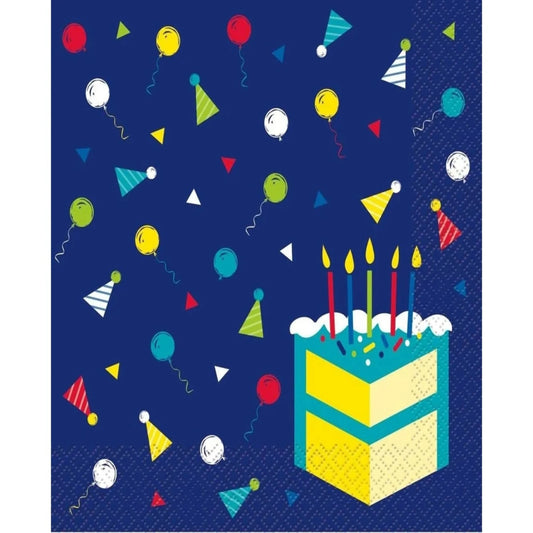 Peppy Birthday Luncheon Napkins