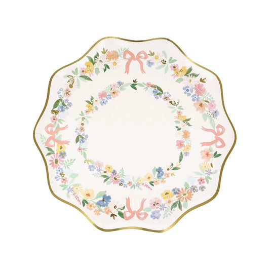 Platos de acompañamiento florales elegantes