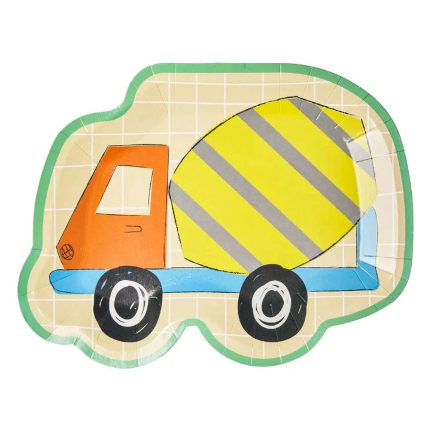 Truck Die Cut Salad Plate Dig It - 8pkg