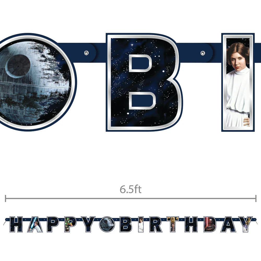 STAR WARS HAPPY BIRTHDAY BANNER