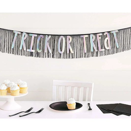 Iridescent Foil "Trick or Treat" Garland