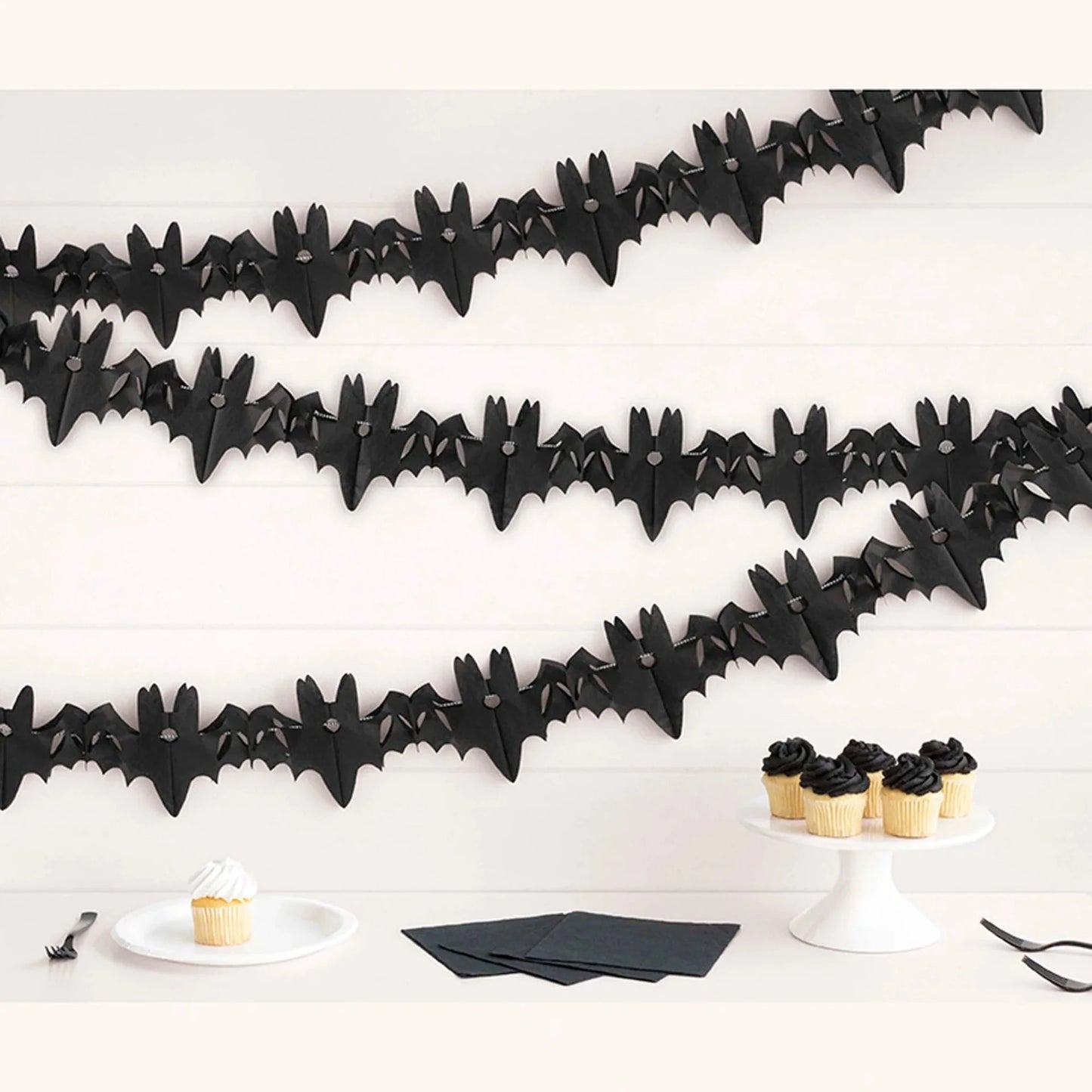 Bat Tissue Garland 6 ft - 3ct