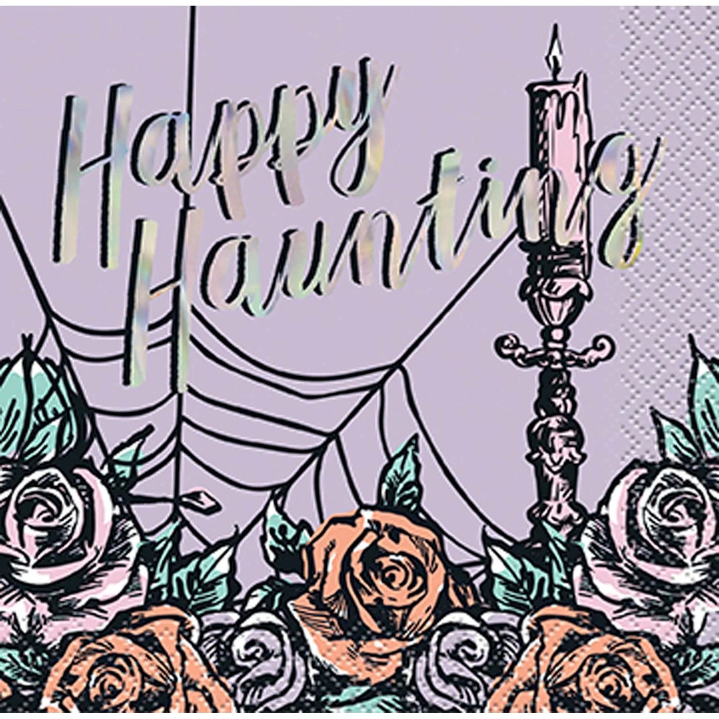 Iridescent "Happy Haunting" Napkins