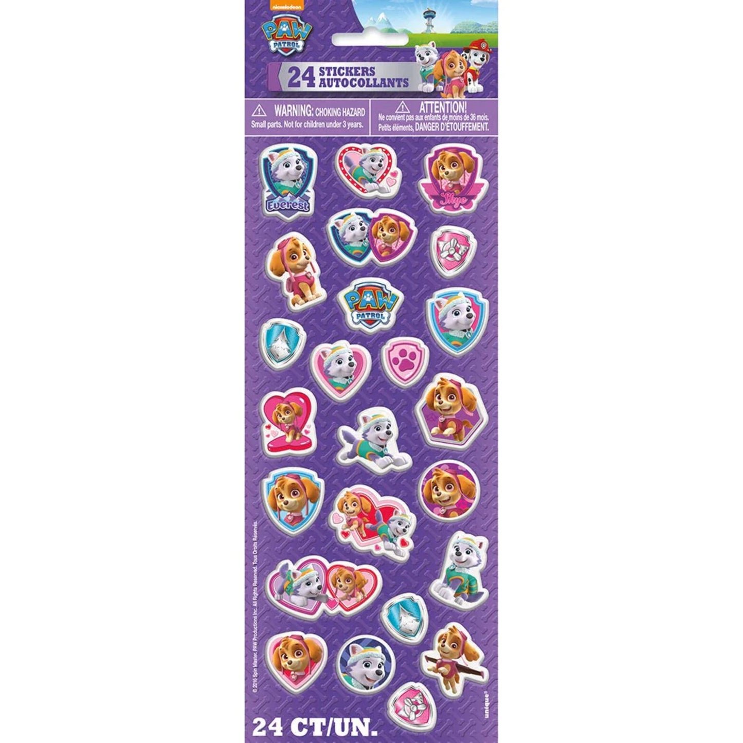 Paw Patrol Girl Puffy Sticker Sheet