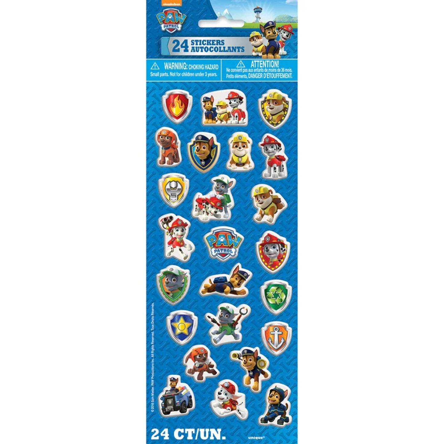 Paw Patrol Puffy Stickers