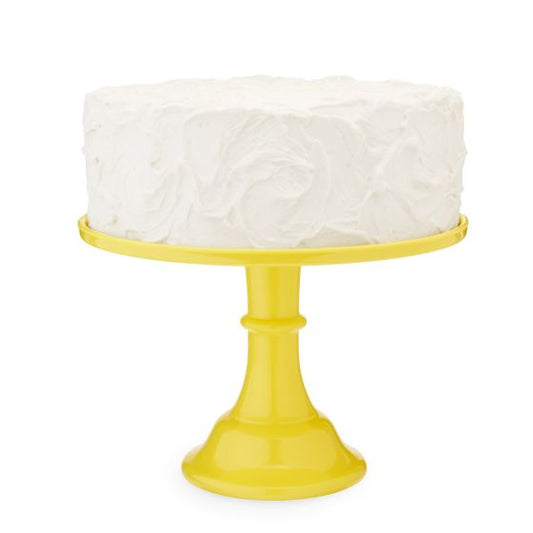 Soporte para pasteles de melamina amarilla