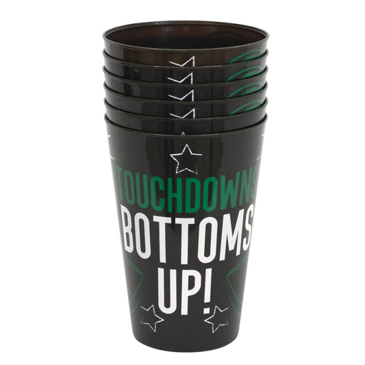 Kickoff Football 16oz Plastic Stadium Cup 6ct