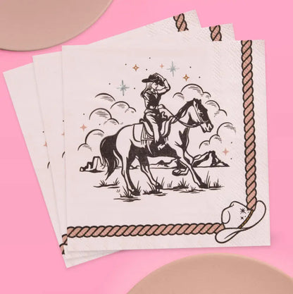 Western Paper Napkins Cowgirl