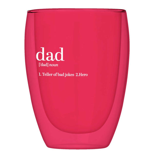 Double-Wall Stemless Glass - Dad