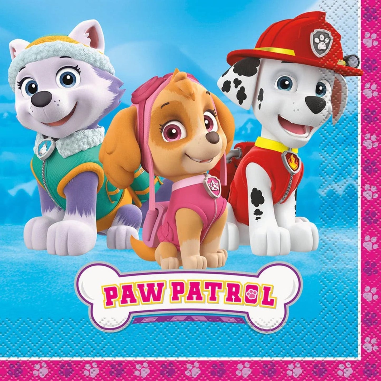 Paw Patrol Pink Luncheon Napkins - 16 Pc.