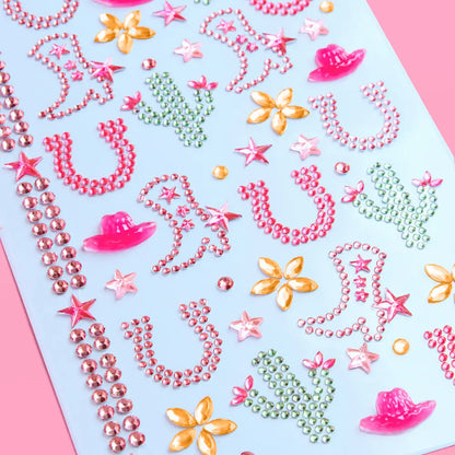Stickers Pink Gems Cowgirl