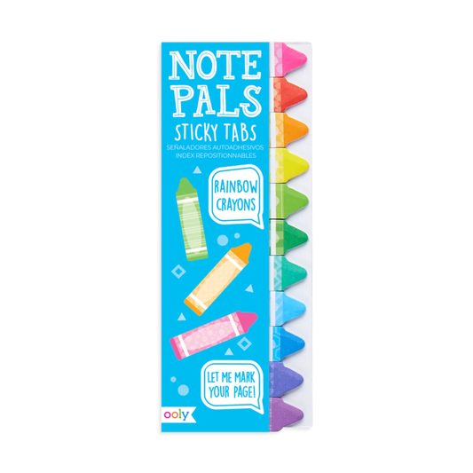 Note Pals Sticky Tabs - Crayones arcoíris (paquete de 1)