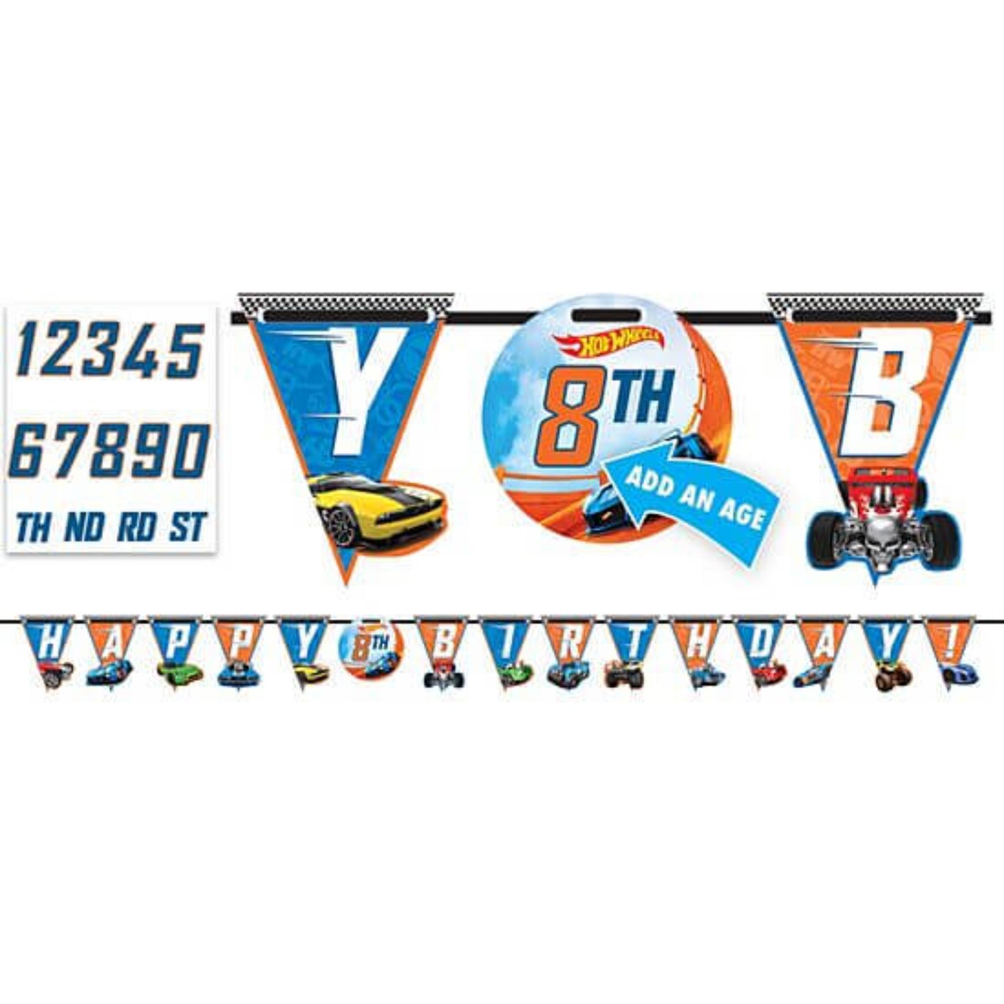 Hot Wheels Car Racing Birthday Banner Kit