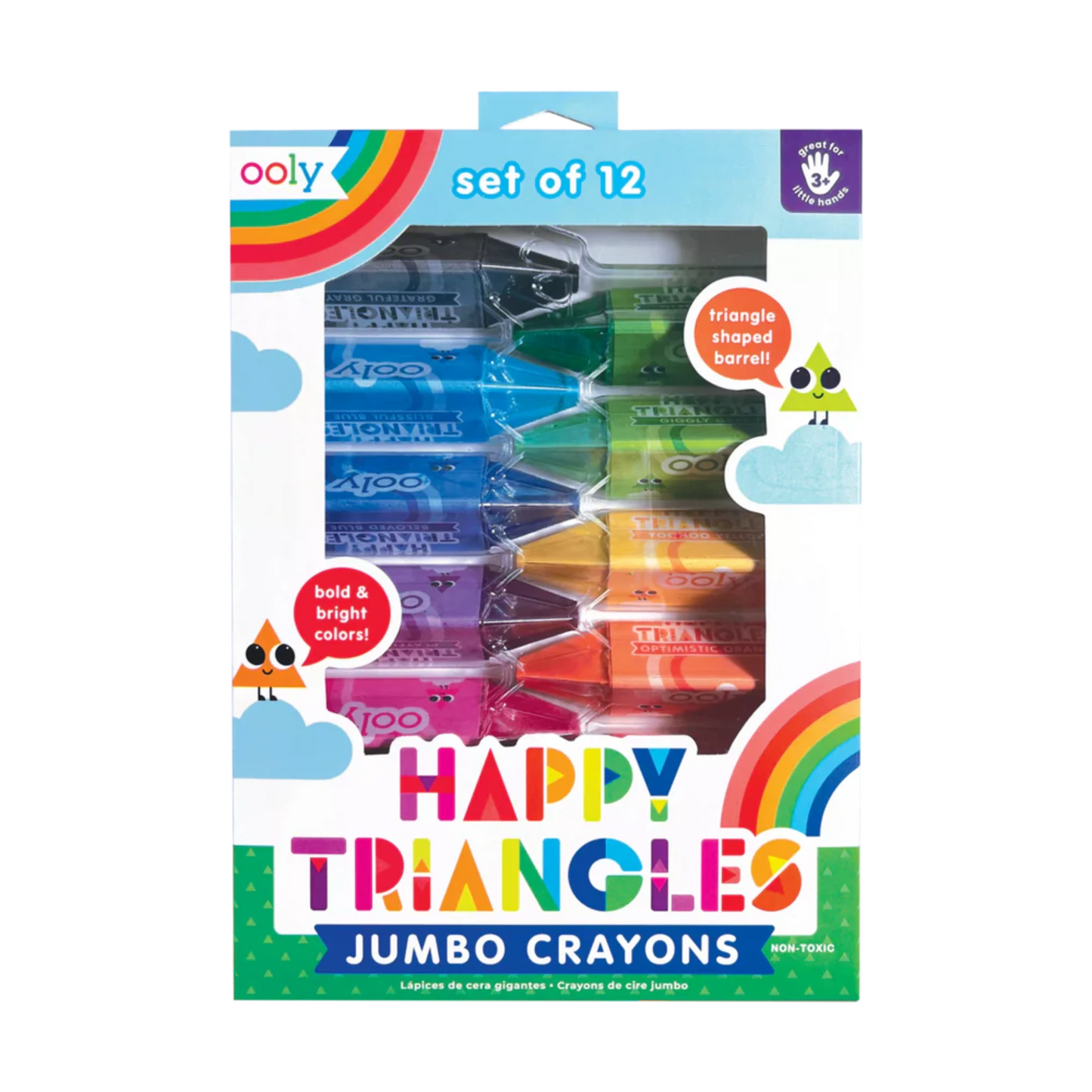 Crayones Jumbo Happy Triangles - Juego de 12