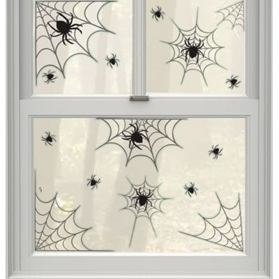 Window Decorations Spider web halloween