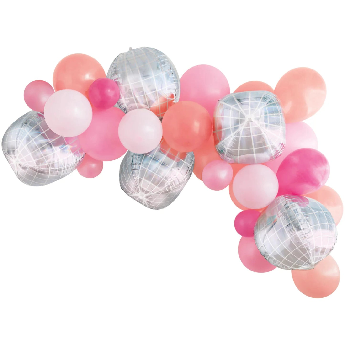 Summer Disco Assorted Iridescent Sphere & Latex Balloon Arch Kit