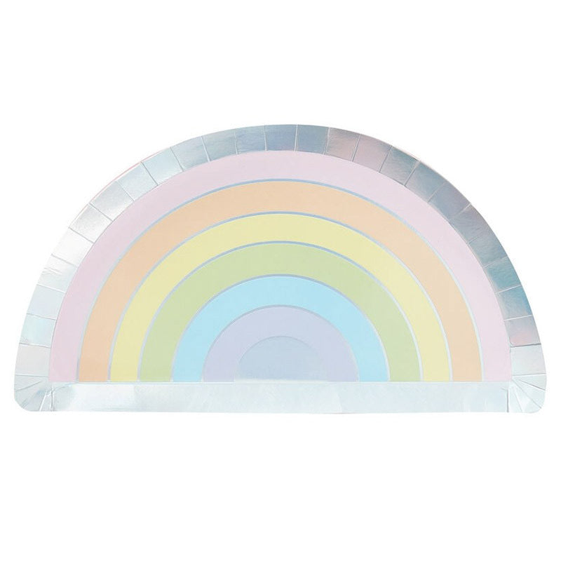 Rainbow Pastel Paper Plates